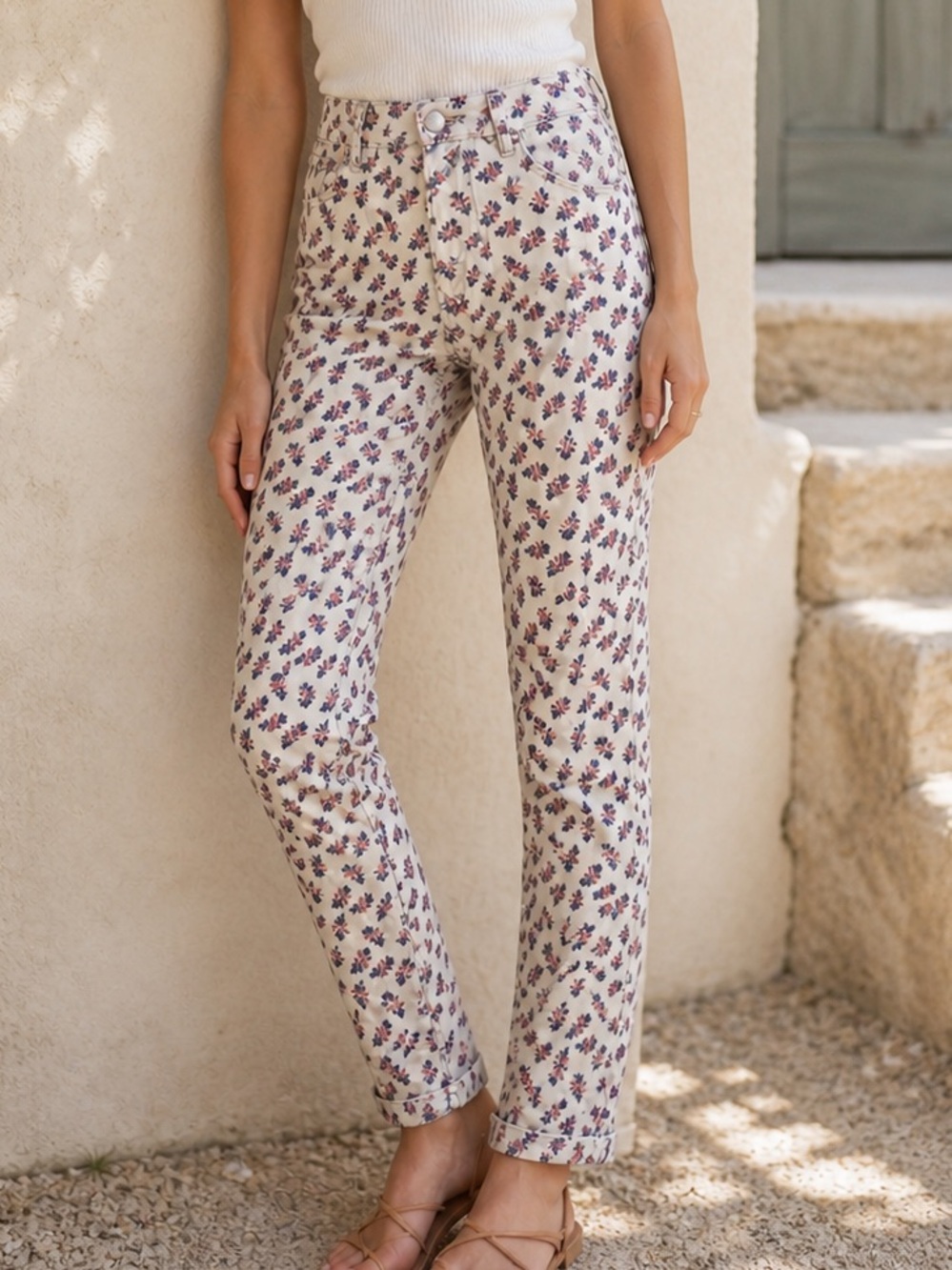 Isabel Marant Floral Corduroy Pants